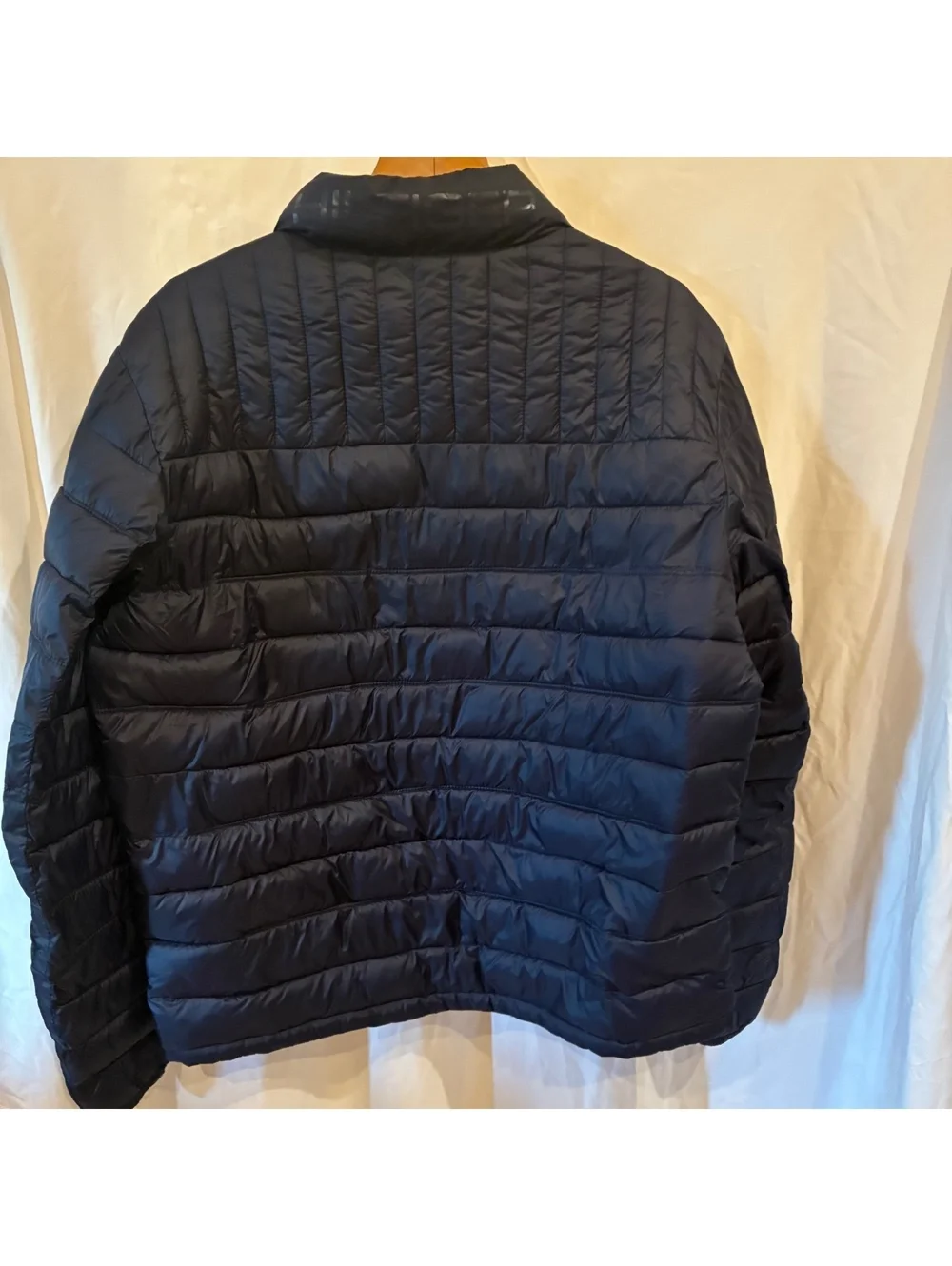 Tommy Hilfiger Mens Lightweight Packable Quilted Puffer Navy Blue Jacket Size L
